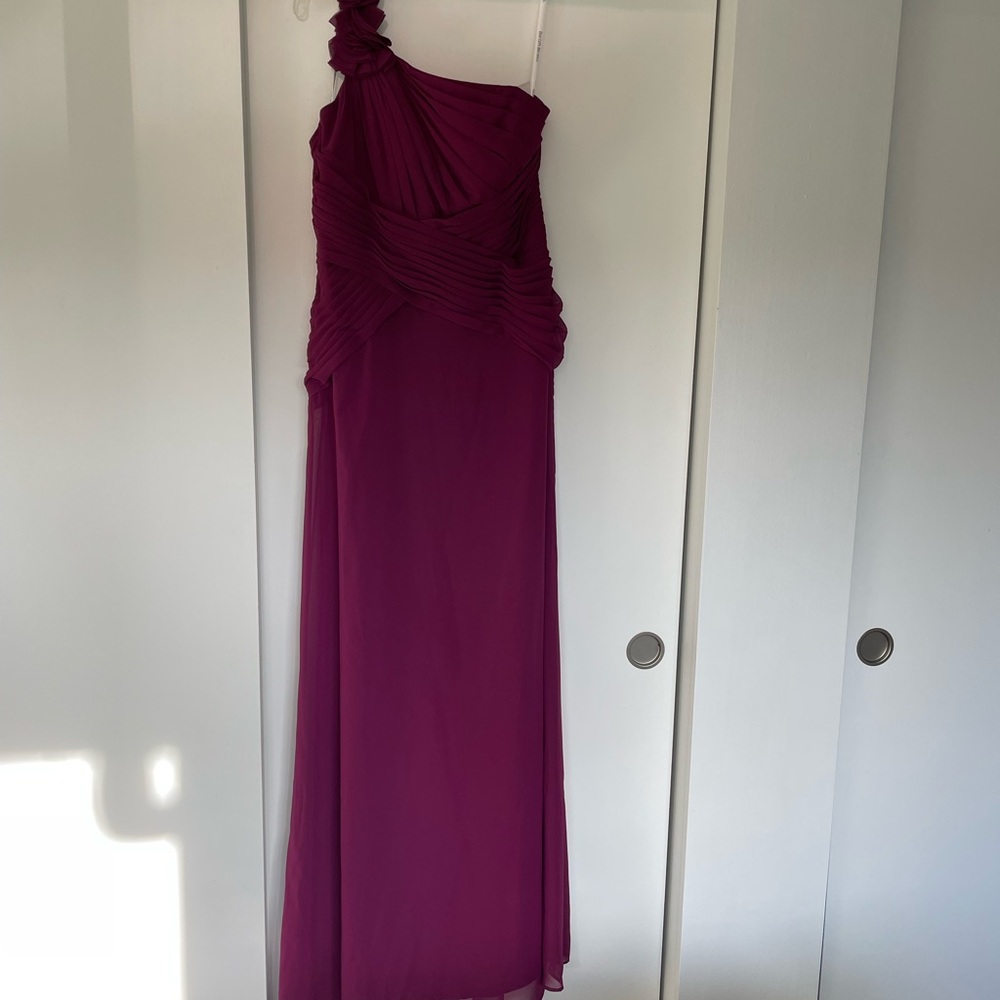 Elegant Purple One-Shoulder Dress New with Tags Sz 6
